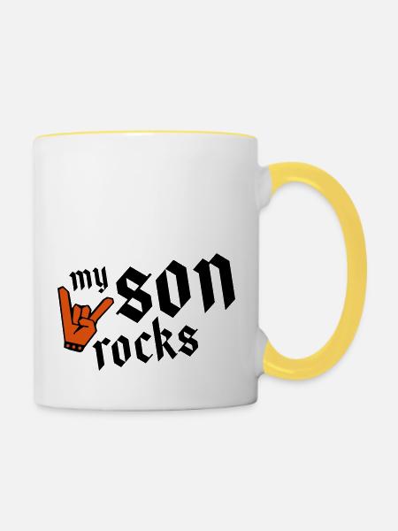 son rocks my - Tasse zweifarbig - Weiß/Gelb
