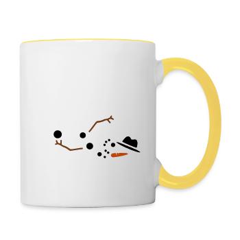 snowman - Contrasting Mug - white/yellow - Right
