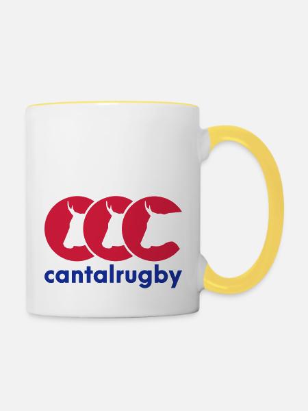 TS Cantalrugby 1 - Tasse zweifarbig - Weiß/Gelb