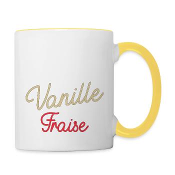 Vanilla Strawberry * Perfumes * - Contrasting Mug - white/yellow - Right