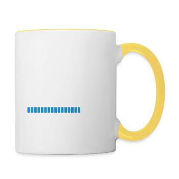 Commentaire sarcastique en cours de chargement - Mug contrasté - blanc/jaune - Droite