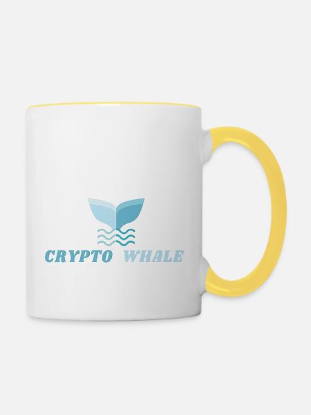 CRYPTO WHALE - KRYPTOWÄHRUNGSBESITZER - Tasse zweifarbig - Weiß/Gelb