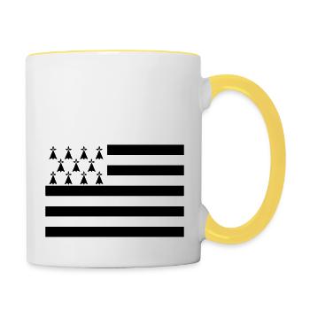 Bretagne - Tasse zweifarbig - Weiß/Gelb - Rechts