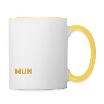 Kühe Rinder Kuh Landwirt - Tasse zweifarbig - Weiß/Gelb - Rechts
