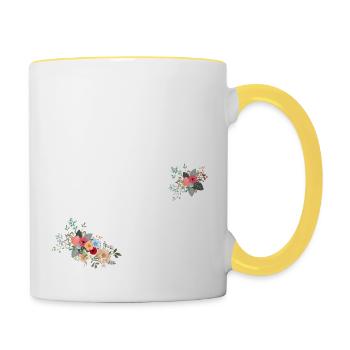 Future Mariée evjf t-shirt assorti - Mug contrasté - blanc/jaune - Droite