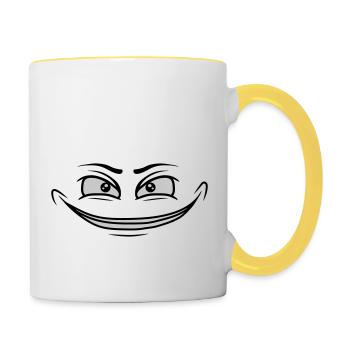 Crazy Evil Eye - Contrasting Mug - white/yellow - Right