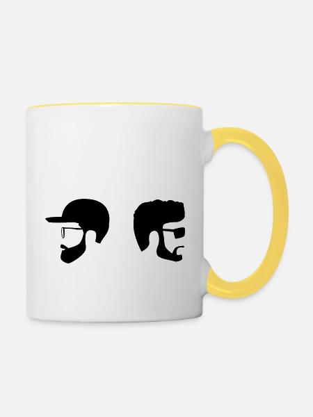 DUDES - Tasse zweifarbig - Weiß/Gelb