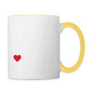 Handballverein Handball Handballspieler Handballer - Tasse zweifarbig - Weiß/Gelb - Rechts