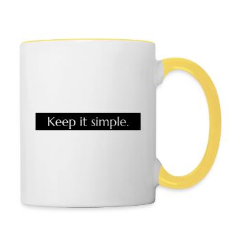 Gardez la collection simple - Mug contrasté - blanc/jaune - Droite