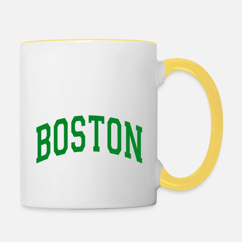 BOSTON - Tasse zweifarbig - Weiß/Gelb