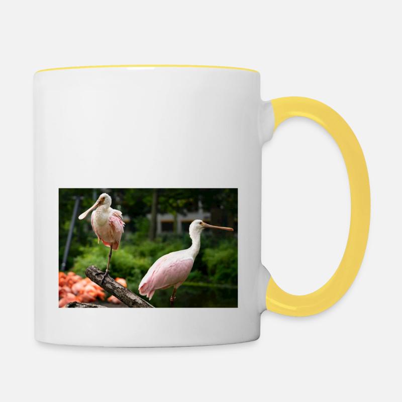 Spoonbill - Contrasting Mug - white/yellow