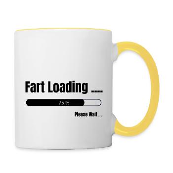 Fart Loading - Contrasting Mug - white/yellow - Right