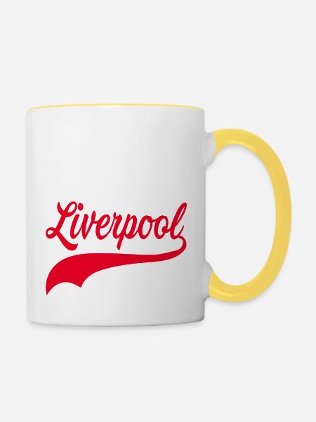 liverpool swoosh - Tasse zweifarbig - Weiß/Gelb