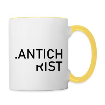 .antichrist - Tasse zweifarbig - Weiß/Gelb - Rechts