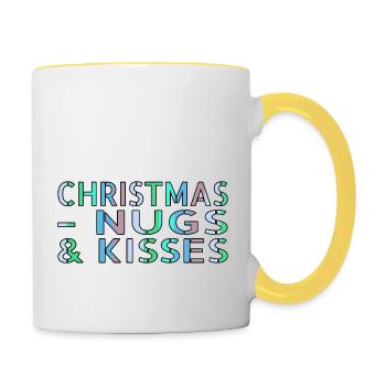 Cute Dork Couples Funny Quote Animal - Contrasting Mug - white/yellow - Right