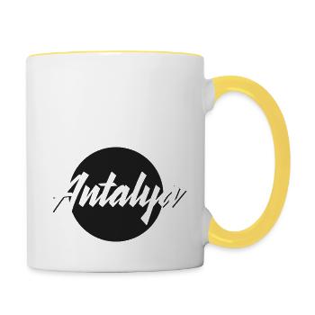 Antalya - Mug contrasté - blanc/jaune - Droite