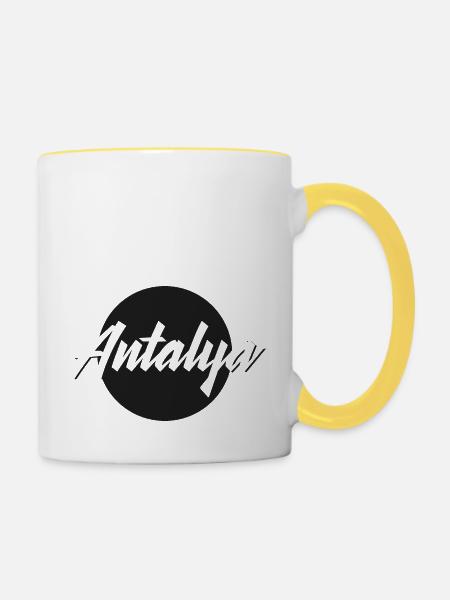 Antalya - Tasse zweifarbig - Weiß/Gelb