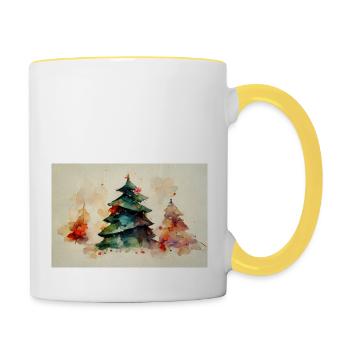 Noël 21 - Mug contrasté - blanc/jaune - Droite