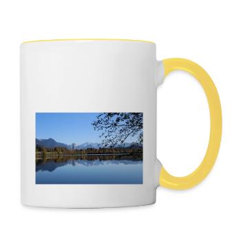 Ortwanger See - Tasse zweifarbig - Weiß/Gelb - Rechts