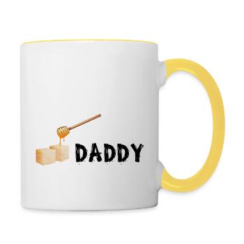sugar daddy - Mug contrasté - blanc/jaune - Droite