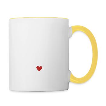 nièce en or - Mug contrasté - blanc/jaune - Droite