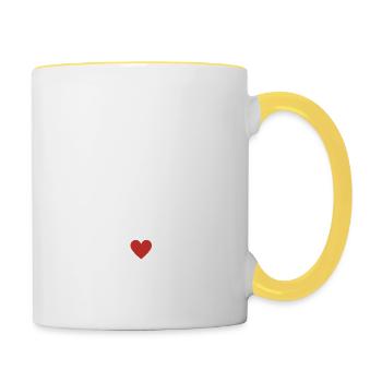 sœur en or - Mug contrasté - blanc/jaune - Droite