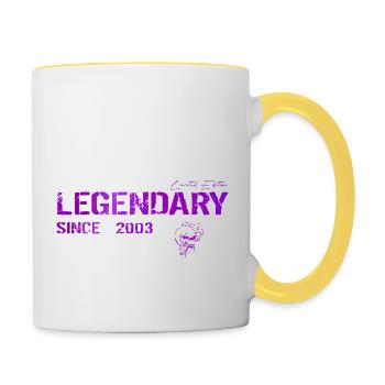 Legendary since 2003 Gift - Contrasting Mug - white/yellow - Right