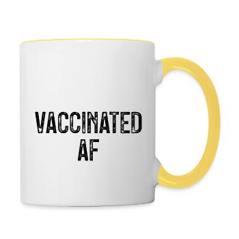 #Vaccinated - Contrasting Mug - white/yellow - Right