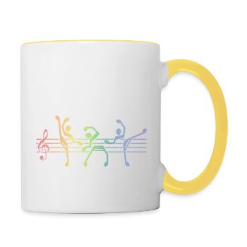 Ballett - Tasse zweifarbig - Weiß/Gelb - Rechts