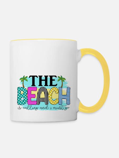 Bech - Tasse zweifarbig - Weiß/Gelb