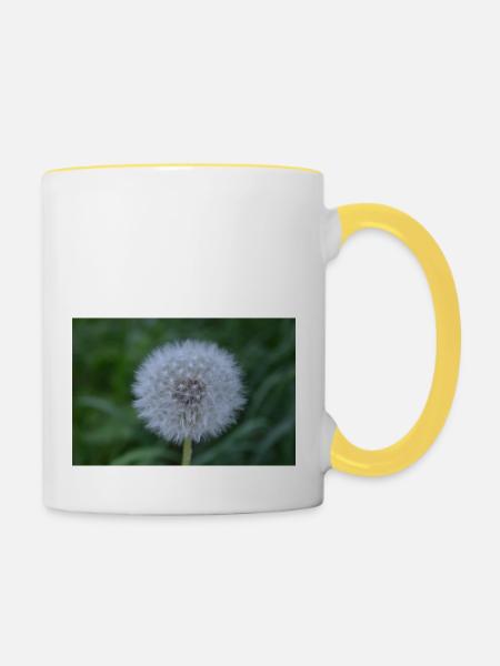 Pusteblume - Tasse zweifarbig - Weiß/Gelb