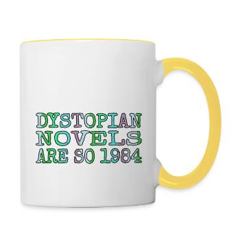 Better movies funny sayings book Connoisseur Love - Contrasting Mug - white/yellow - Right