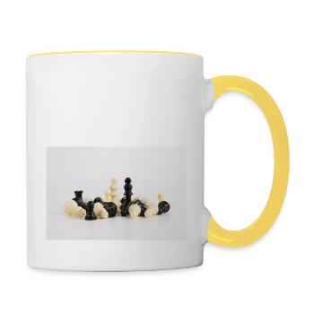 Chess pieces - Contrasting Mug - white/yellow - Right