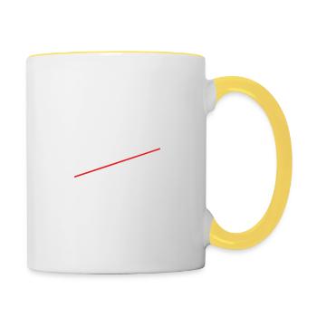 Lustiger Spruch Witzig Humor Geschenkidee - Tasse zweifarbig - Weiß/Gelb - Rechts