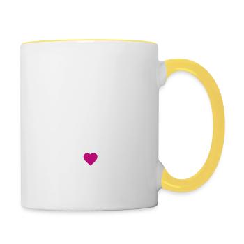 Demoiselle d'honneur - Mug contrasté - blanc/jaune - Droite