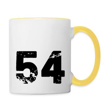 54 - Contrasting Mug - white/yellow - Right