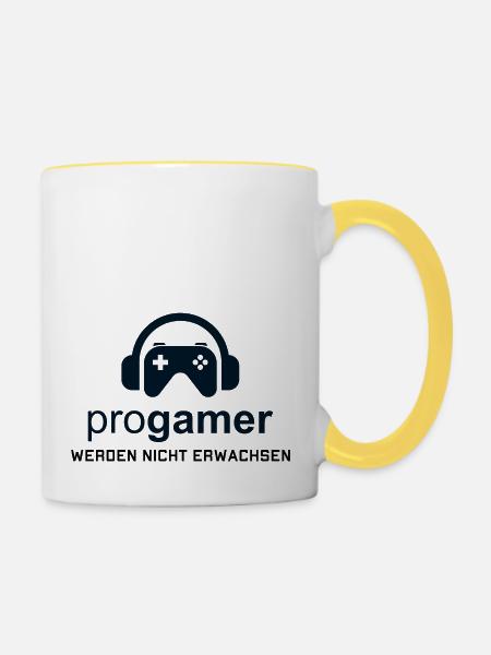 IMG 0343 - Tasse zweifarbig - Weiß/Gelb