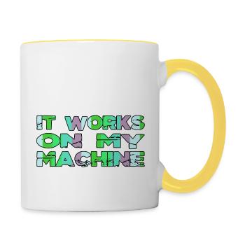 Health Informatics Specialist Shirts Gift Idea - Contrasting Mug - white/yellow - Right