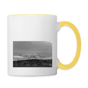 Tromsø skyline - Tasse zweifarbig - Weiß/Gelb - Rechts
