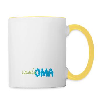 Babysprüche - Tasse zweifarbig - Weiß/Gelb - Rechts
