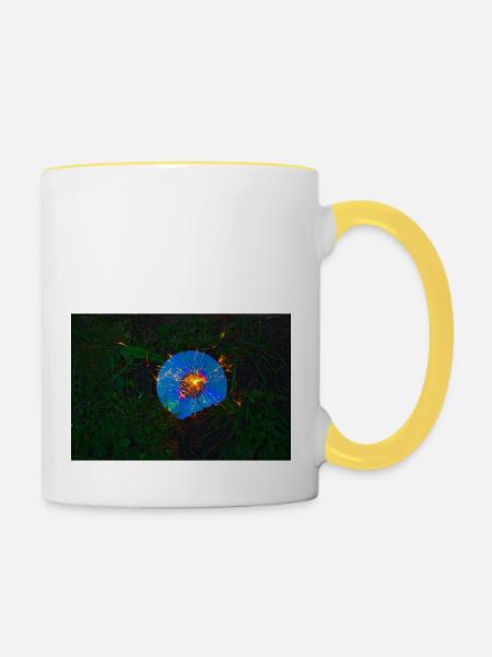 Leuchti CD - Tasse zweifarbig - Weiß/Gelb