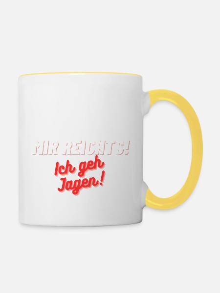 Überschrift hinzufügen 1 - Tasse zweifarbig - Weiß/Gelb
