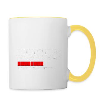 Bientôt les vacances - Mug contrasté - blanc/jaune - Droite