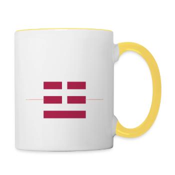 Thunder magenta minimalist modern and stylish - Mug contrasté - blanc/jaune - Droite