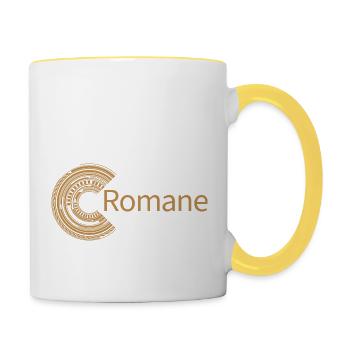 Pour les romans - Mug contrasté - blanc/jaune - Droite