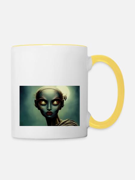 Venus - Tasse zweifarbig - Weiß/Gelb