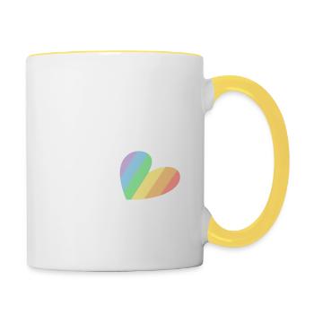 Dans un monde où vous pouvez être n’importe quoi, soyez gentil Citation - Mug contrasté - blanc/jaune - Droite