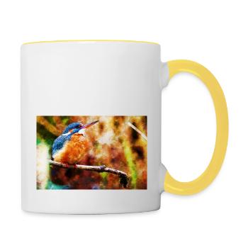Kingfisher - Contrasting Mug - white/yellow - Right
