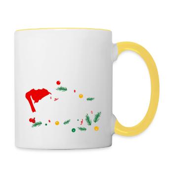 Noël - Mug contrasté - blanc/jaune - Droite