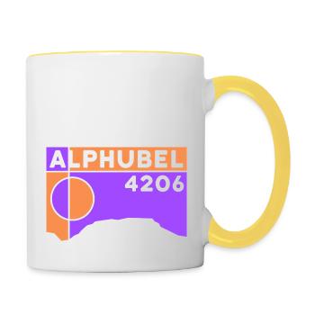 Alphubel Saas Fee Mountain Tour Mountain Guide Ascent - Contrasting Mug - white/yellow - Right